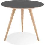 GAZZDA Странична маса от дъбово дърво с черен плот , ⌀ 55 cm Arp - Gazzda (018-00004)