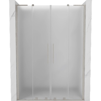 Mexen Velar L Duo плъзгащи се душ врати 150 см, матирано стъкло, четкан никел - 871-150-003-32-97 (871-150-003-32-97)