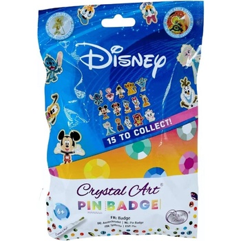 Craft Buddy Комплект за диамантена бродерия, Craft Buddy, Crystal Art Pin Badges, Пликче изненада, Дисни значка