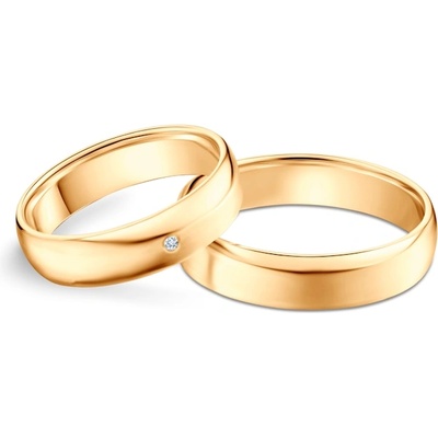 SAVICKI Сватбени халки: жълто злато, полукръгли, 5 мм