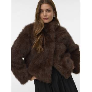 Vero Moda Дамско зимно палто късо MONROE тъмно кафяво Vero Moda | Kafyav | ЖЕНИ | XL