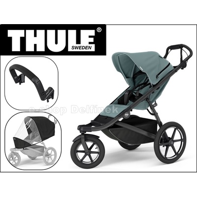 Thule Urban Glide 3 + madlo + pláštěnka 2024 Mid Blue