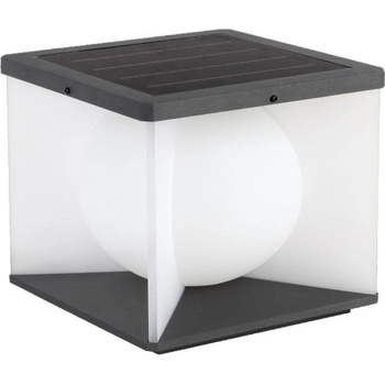 Image 1 of V-TAC 8W LED Соларна Градинска Лампа (2305A-305A-305mm) 3000K Черно-бяло Тяло - 23352 (23352)