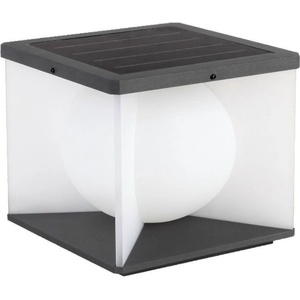 V-TAC 8W LED Соларна Градинска Лампа (2305A-305A-305mm) 3000K Черно-бяло Тяло - 23352 (23352)