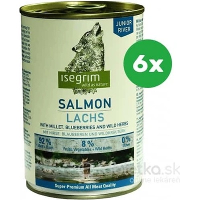 Isegrim Dog Adult Salmon with Millet, Blueberries & Wild Herbs 6 x 400 g