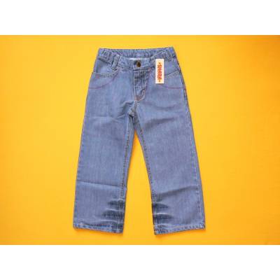 Shara ČR Jeans dívčí barevně prošité šedomodrá