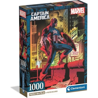 Clementoni - Puzzle Captain America - 1 000 piese