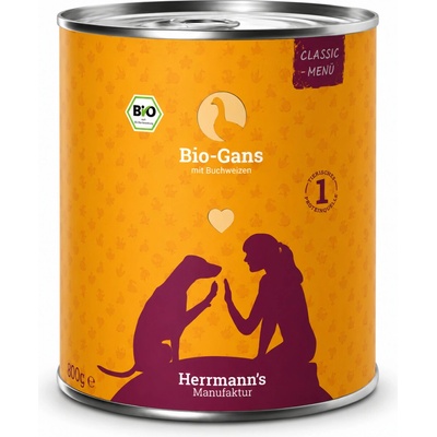 Herrmann's Husí maso s pohankou Bio 800 g