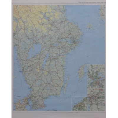 Freytag & Berndt nástěnná mapa Švédsko - oboustranná, lišta, 83x112 cm