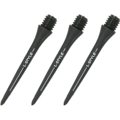 L-Style Hard Lip Points Carbon čierne 30mm, závit 2BA, 6ks