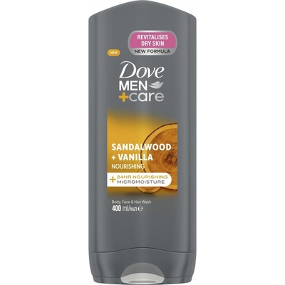 Dove Men+Care Sandalwood & Vanilla sprchový gél 400 ml