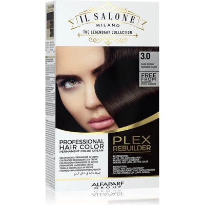 ALFAPARF Milano Il Salone Milano Plex Rebuilder перманентната боя за коса цвят 3.0 - Dark Brown