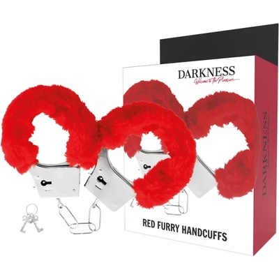 Белезници с мека плюшена повърхност - Darkness Handcuffs Red (D-221227)