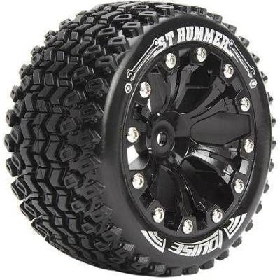 LOUISE RC Гуми чифт 2бр. Louise RC ST-HUMMER 1-10 Stadium Truck Tire Set Mounted Sport Black 2.8 Wheels 1/2-Offset Hex 12mm L-T3209SBH (LOUT3209SBH)
