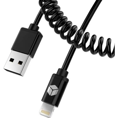 STURDO, Slovakia Спираловиден кабел Sturdo MFI Lightning, Apple Certified, 2A, 1.5m, черен
