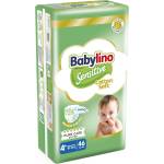 Babylino Бебешки пелени Babylino - Sensitive, Cotton Soft, VP, размер 4+, 10-15 kg, 46 броя