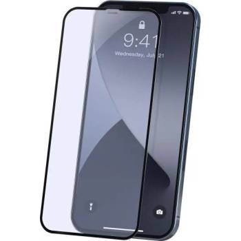 Baseus Full Screen Curved Anti-Bluelight Soft Edge Tempered Glass (SGAPIPH67N-TE01) - стъклено защитно покритие за целия дисплей на iPhone 12 Pro Max (прозрачен-черен) (2 броя)