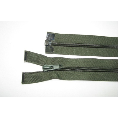 Zips špirála deliteľný 5mm - dĺžka 85cm,tmavo zelený