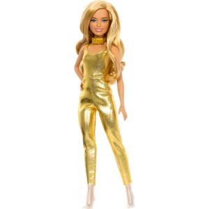 Barbie Барби Fashionistas Petite в златен гащеризон - 65-та годишнина (HRH19) (HRH19)
