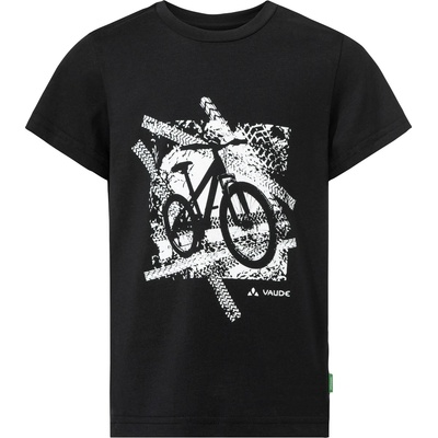 VAUDE Детска тениска Vaude Kid's Lezza T-shirt - Black / White - размер 110/116 (EU) (704-1587-1814)