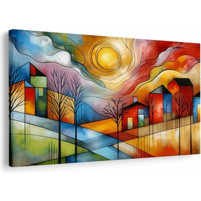 Obraz barevná vesnice - 60x40