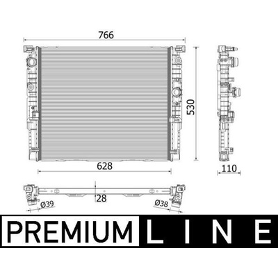 Chladič motora, chladič vody MAHLE BEHR *** PREMIUM LINE *** CR 2215 000P