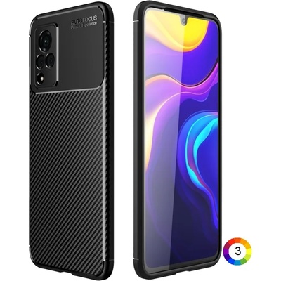 vivo V21 Удароустойчив Carbon Fiber Калъф и Протектор
