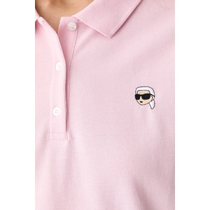 Karl Lagerfeld тениска с яка дамска от памук IKON (B2W17098)