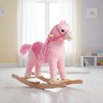 Moni Люлка плюшена кон Rose розов - babylandbg