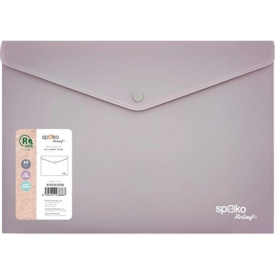 Obálka s drukem A5 Spoko ReLeaf Soft touch - fialová