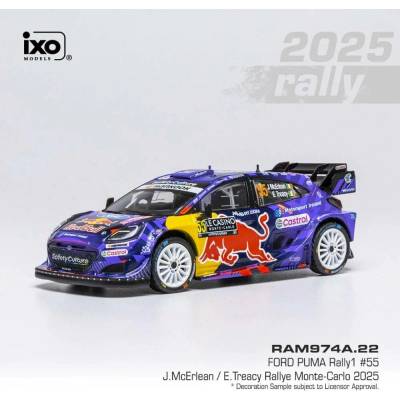 Ford Puma Rally1 Rally Monte Carlo 2025 55 McErLean Treacy IXO 1:43