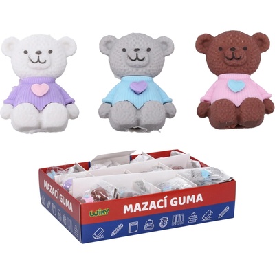 Guma mazacia medveď 4x3cm - náhodná