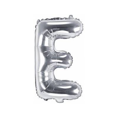 PartyDeco Fóliový balón v tvare písmena E