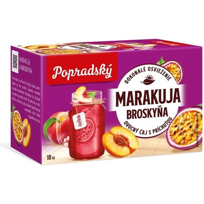 Popradský Marakuja a broskyňa ovocný čaj s príchuťou 18 x 2 g