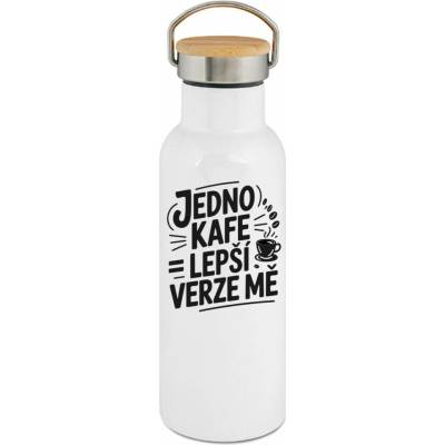 123TRIKO termoska Jedno kafe, lepší verze mě, černý potisk 500 ml