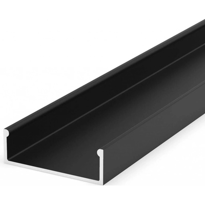 LED profil P13-1 černý široký přisazený - Profil bez krytu 2m TL-092257 092257