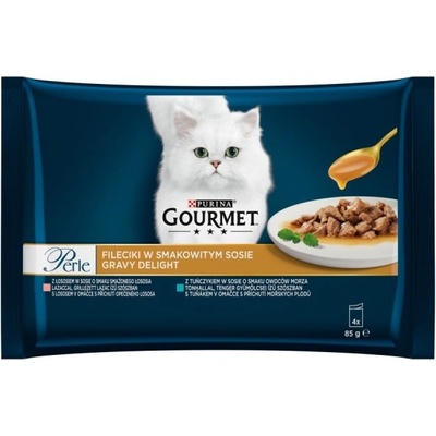 Gourmet Perle losos a tuniak 4 x 85 g