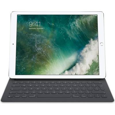 Apple iPad Pro Smart Keyboard - оригинален полиуретанов калъф, клавиатура и поставка за iPad Pro 12.9 (2015), iPad Pro 12.9 (2017) (черен)