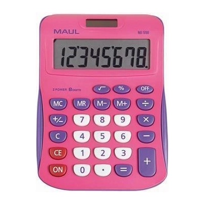 Maul Kalkulačka MJ 550, růžová-fialová, stolní, 8 číslic, MAUL 7263422 261838