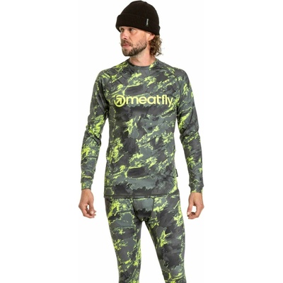 Meatfly мъжка термична тениска Avery Lime Mossy Meatfly | Zelen | МЪЖЕ | M