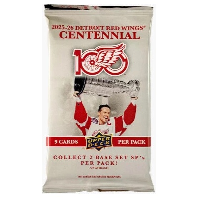 Upper Deck 2025-26 Detroit Red Wings NHL Centennial Hobby Balíček