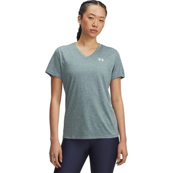 Under Armour Tech Twist V-Neck Short Sleeve Womens - Jasper Blue