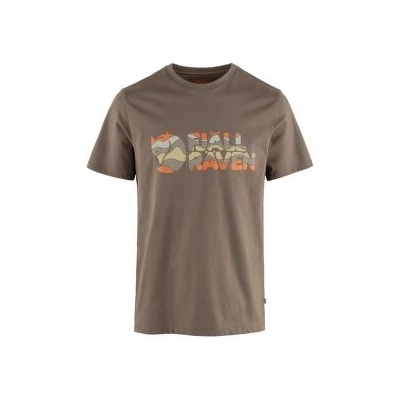 Fjallraven Multicolor Logo t-shirt Suede Brown