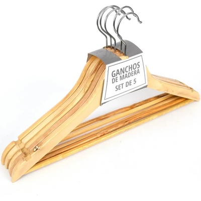 5 бр дървени закачалки за дрехи (31135)