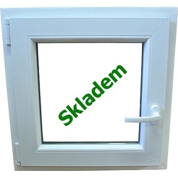 Soft plastové okno 60x60 cm biele, otevíravé a sklopné