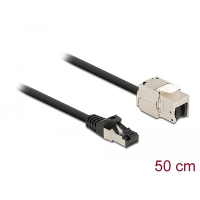 Delock 87025 50cm Cat. 6A RJ45 мъжки - RJ45 женски с модулен кабел Keystone (87025)
