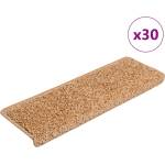 vidaXL Изтривалки за стълби, 30 бр. , 65x21x4 см, бежови, с правоъгълен кант (3365827)