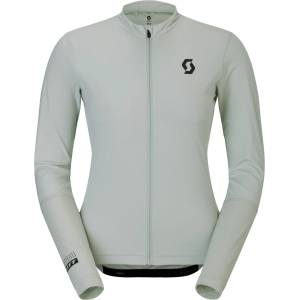 Scott Дамска фланелка с дълъг ръкав за колоездене Scott Women's Jersey Endurance L/S Cycling jersey - Spray Grey / Pastel Yellow (156-2861-0214)
