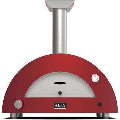 Alfa Pizza pec na drevo a plyn 3 Pizze hybrid červená antik