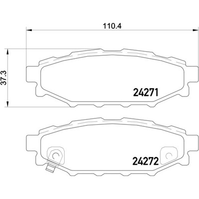 BREMBO Sada brzdových platničiek kotúčovej brzdy P78020